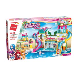 Bloques Ladrillos Lego Parque Acuático Sunshine Cherry Colorful Holiday Series 828 Piezas GianToys C2022