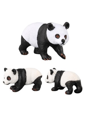 Figura Osos Panda X4 Animales Juguete Detalles Reales